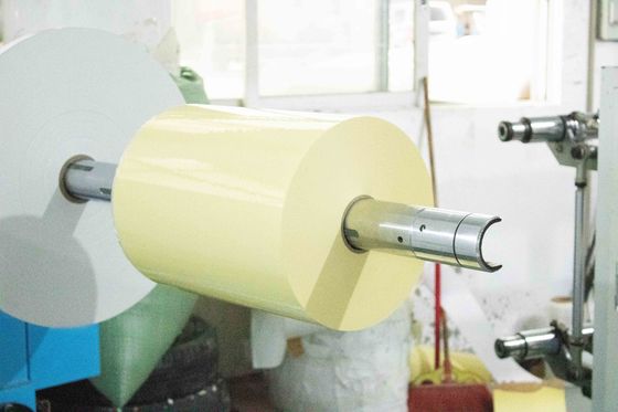 Samoprzylepna naklejka papierowa Roll 50 przezroczysty PET akrylowy klej 140 żółty