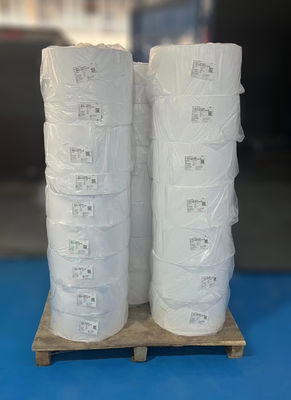Świeże białe PET BOPP Adhesive Jumbo Roll Paper Zatwierdzenie SGS