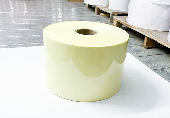 Samoprzylepna naklejka papierowa Roll 50 przezroczysty PET akrylowy klej 140 żółty